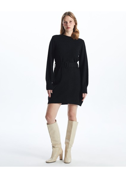 Yeni Sezon Bisiklet Yaka Kadın Triko Tunik