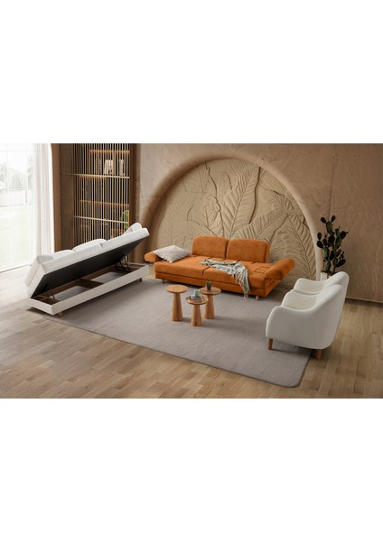 Aries Yataklı Sandıklı Koltuk Takımı 3+3+1+1 Turuncu indirimleri