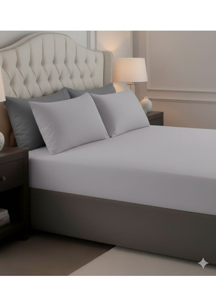 Çift Kişilik Lastikli Çarşaf Seti- Gri modelleri