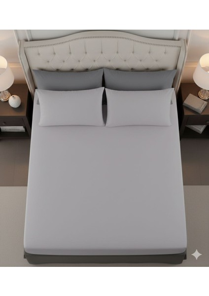 Çift Kişilik Lastikli Çarşaf Seti- Gri fiyatları