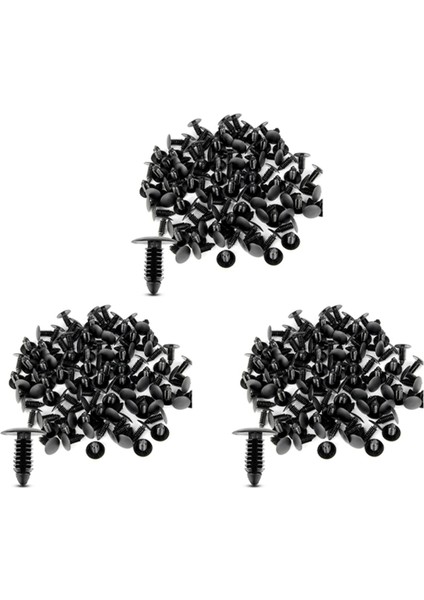 300X Plastik Tampon Bağlantı Eden Pericilik Klipsleri Otomotiv Mobilya Montaj Genişleme Vidaları Kiti Otomatik Gövde Klipsleri Siyah (Yurt Dışından)