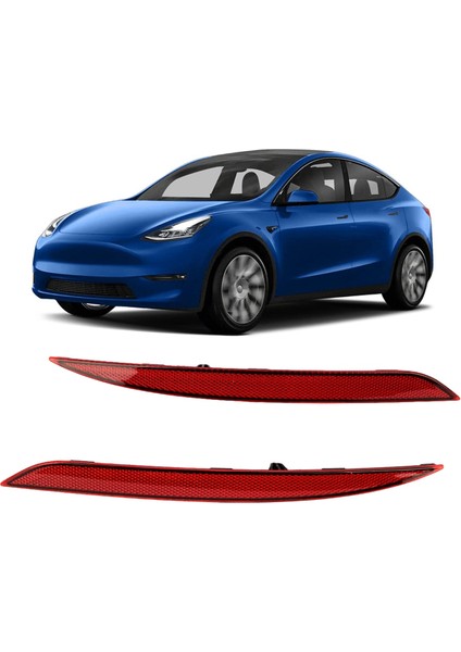 Araba LED Arka Tampon Reflektörü Lambası Sis Fren Freni Işığı 1495817-00-C 1495818-00-C Tesla Model Y 2020-2023 (Yurt Dışından) fırsatları