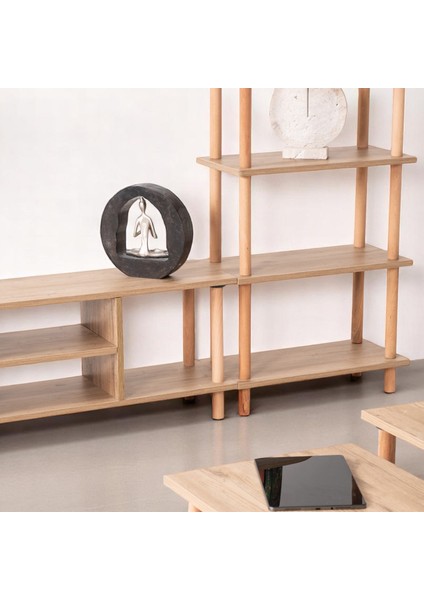 Pia Kitaplıklı Tv Sehpası Ceviz modelleri