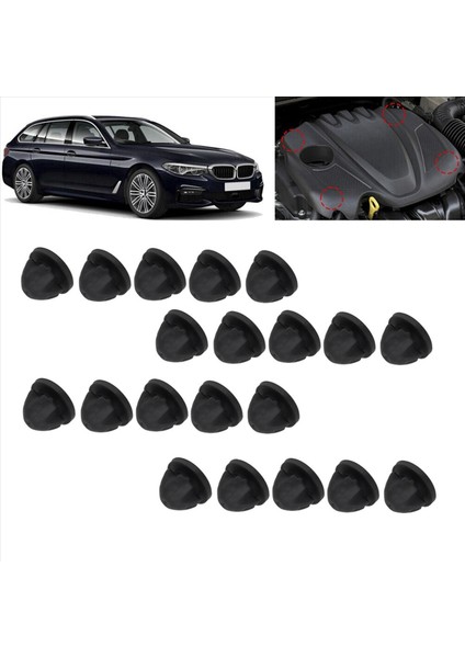 40PCS Araba Hood Tampon Tamponları 11127614138 Bmw 1 2 3 4 5 6 7 Seri Motor Kapağı Kauçuk Montaj Grommet Bush Bump Stop (Yurt Dışından) modelleri