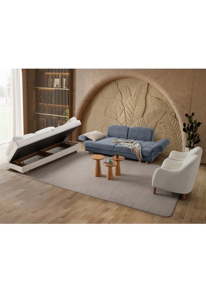 Aries Yataklı Sandıklı Koltuk Takımı 3+3+1+1 Mavi fırsatları