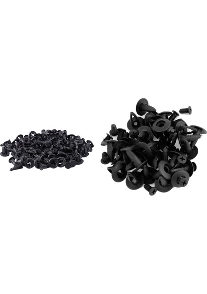 30PCS 6mm Delik Dia Siyah Plastik Perçinler Bağlantı Eleman Çamurluk ve 50 Pc Araba 10MM Delik Dia Plastik Perçinler Bağlantı Eden Çamurluk Itme Pimi (Yurt Dışından)