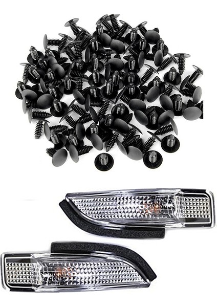 100X Plastik Tampon Bağlantı Elemanı Perçin Klipsleri ve Toyota Için 2x Yan Ayna Işığı Camry Avalon Corolla Prius C 81730-02140 (Yurt Dışından) modelleri