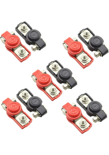 5 Çift Pil Terminali Ağır Hizmet Tipi Araba Aracı Hızlı Konektör Kablo Kelepçe Klipsi (Yurt Dışından)