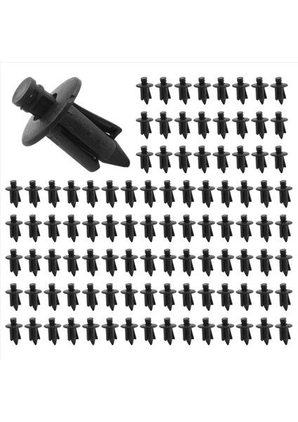 100 Adet Araba Kalıplama Kapı Çamurluk 5mm Delik Plastik Perçinler Sabitleme (Yurt Dışından) fiyatları