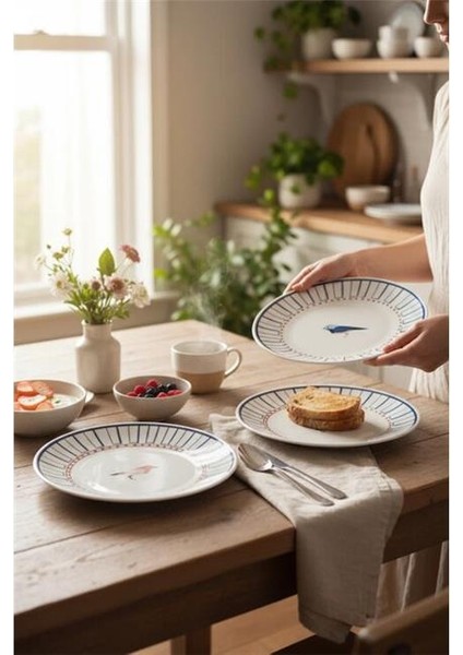 Porselen Birdy 6'lı Pasta Takımı modelleri