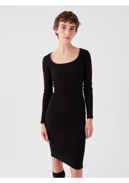 Yeni Sezon Kare Yaka Düz Uzun Kollu Kadın Bodycon Elbise fiyatları