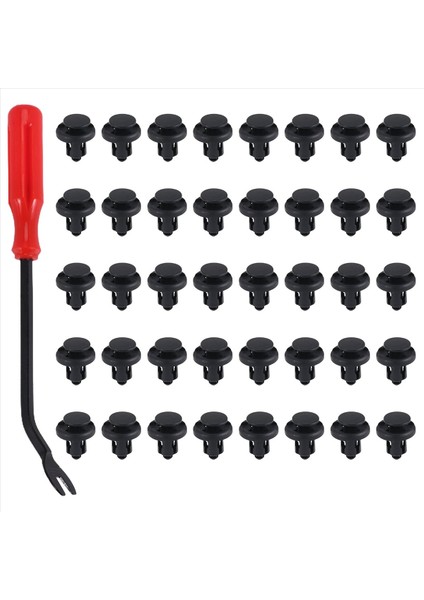 40PCS 10MM Push Tipi Plastik Tampon Çamurluk Parlama Bağlantı Elemanı Perçin Klipsleri ve Bir Tane Toka Aletini Çıkarın (Yurt Dışından) fiyatları
