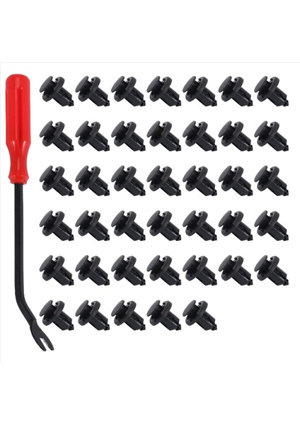 40PCS 10MM Push Tipi Plastik Tampon Çamurluk Parlama Bağlantı Elemanı Perçin Klipsleri ve Bir Tane Toka Aletini Çıkarın (Yurt Dışından) modelleri