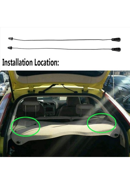 Ford Focus Için 6x 2 Mk2 Hatchback 2004-2011 Arka Parsel Raf Dizesi Iç Tonneau Kapak Strap Kablosu 4M51A46538AB (Yurt Dışından) modelleri