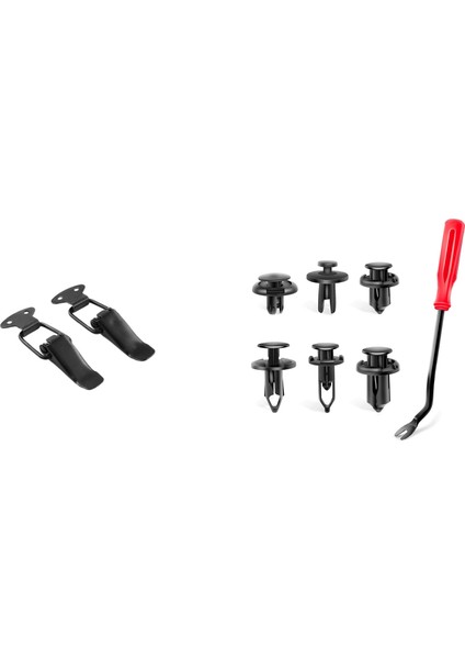 2 Adet Araba Tamponları Bagaj Çamurluk Kapak Kapakları 120PCS ile Sürüm Bağlantı Elemanları Kiti Plastik Perçin (Yurt Dışından)