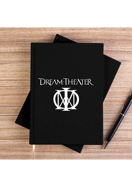 Dream Theater Logo 3 Siyah Kanvas Defter Çizgisiz