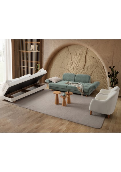 Aries Yataklı Sandıklı Koltuk Takımı 3+3+1+1 Yeşil indirimleri