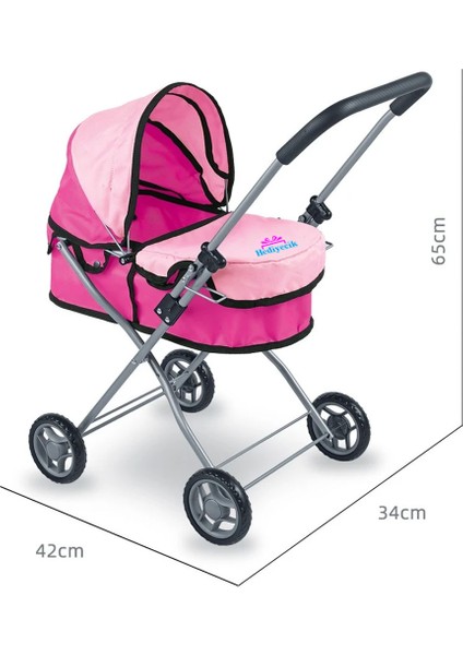 Oyuncak Beşikli Metal Puset 4 Tekerlekli Bebek Arabası 65 cm fırsatları