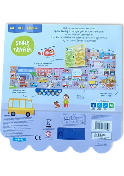 Kat Kat Eğlence Şehir Trafiği (Sesli Kitap 10 Farklı Araç Sesi + Dev Boyut) modelleri