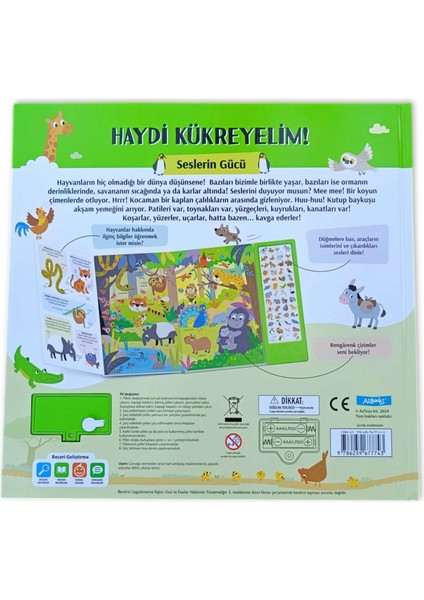 Seslerin Gücü: Haydi Kükreyelim! - Hayvanlar Hakkında İlginç Bilgiler (Dev Boyut Sesli Kitap + 50'den Fazla Hayvan Sesi) modelleri
