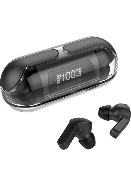 Şeffaf Kasalı Bluetooth Kulaklıklar, Makaron Dijital Ekranlı Kulak Içi Kablosuz Kulaklıklar, Stereo Ses (Yurt Dışından)