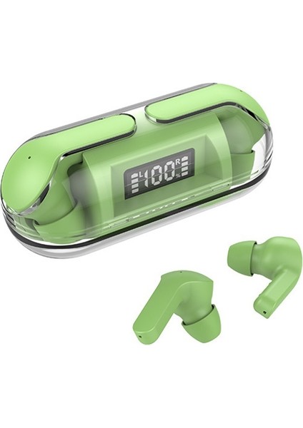 Şeffaf Kasalı Bluetooth Kulaklıklar, Makaron Dijital Ekranlı Kulak Içi Kablosuz Kulaklıklar, Stereo Ses (Yurt Dışından)