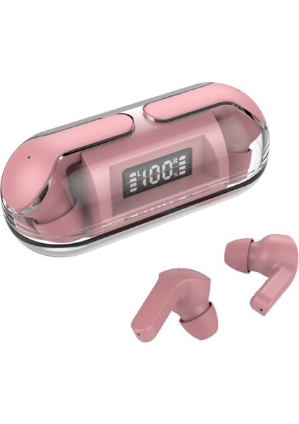 Şeffaf Kasalı Bluetooth Kulaklıklar, Makaron Dijital Ekranlı Kulak Içi Kablosuz Kulaklıklar, Stereo Ses (Yurt Dışından)