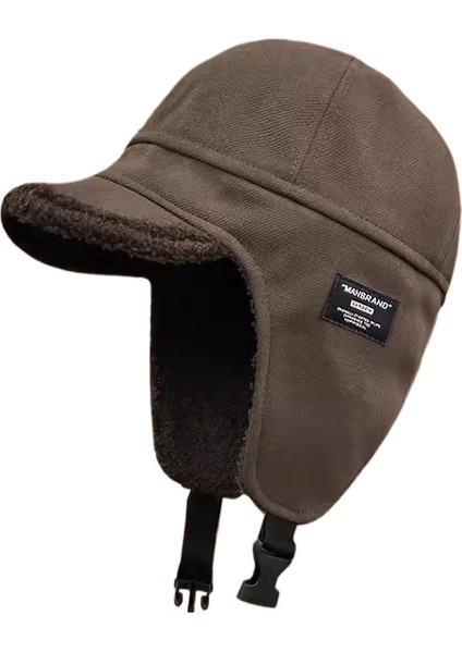 Yeni Kış Kadife Lei Feng Şapkası, Aynı Stil, Açık Hava Bisikleti Sürme Soğuğa Dayanıklı ve Sıcak Kulak Koruma Şapkası, Kayak Çok Yönlü Pilot Şapka (Yurt Dışından)