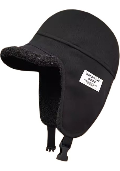 Yeni Kış Kadife Lei Feng Şapkası, Aynı Stil, Açık Hava Bisikleti Sürme Soğuğa Dayanıklı ve Sıcak Kulak Koruma Şapkası, Kayak Çok Yönlü Pilot Şapka (Yurt Dışından)