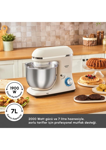 Chefcrafter Stand Mikser Mutfak Şefi 1900 W Porcelain White fiyatları