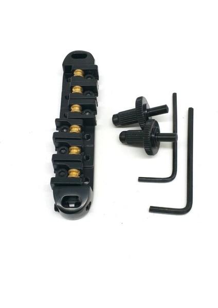 Roller Saddle Gitar Köprüsü Roller Köprüsü Lp Top Köprüsü Shangju 6 String Gitar Elektro Gitar Aksesuarları (Siyah) (Yurt Dışından)