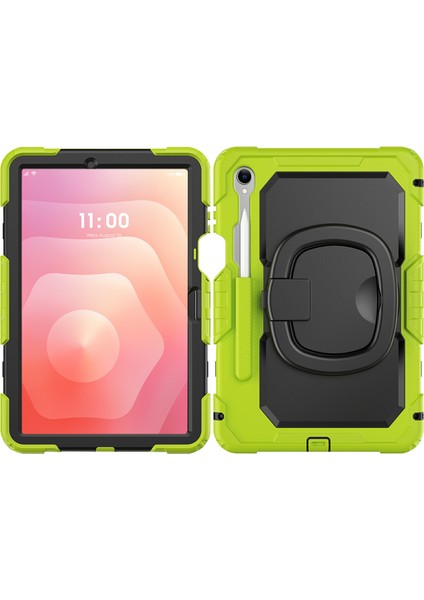 Samsung Galaxy Tab S11 Kılıf Halka Ayaklı Pc + Silikon Darbeye Dayanıklı Tablet Kılıfı (Yurt Dışından) fiyatları