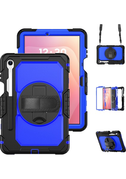 Samsung Galaxy Tab S11 Kılıfı Pc + Silikon Tablet Kılıfı, Pet Film ve Omuz Askısı (Yurt Dışından)