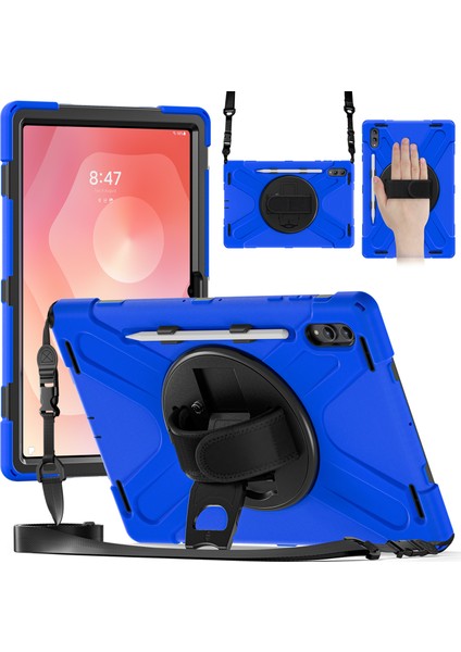 Samsung Galaxy Tab S11 Ultra Kickstand Kılıf Tpu Pc Silikon Tablet Kılıfı ve Omuz Askısı (Yurt Dışından)