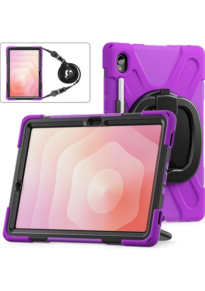 Samsung Galaxy Tab S11 X730/ X736/ X736B Kickstand Kılıf Omuz Askılı Tpu + Pc + Silikon Tablet Kılıfı (Yurt Dışından) modelleri