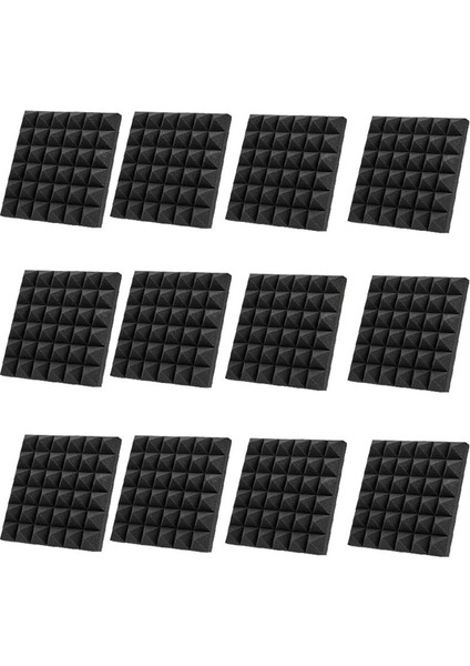 12PCS Akustik Ses Geçirmez Köpük Ses Emici Paneller Studıo Duvarları Için Tavan 2X12X12INCH (Yurt Dışından)