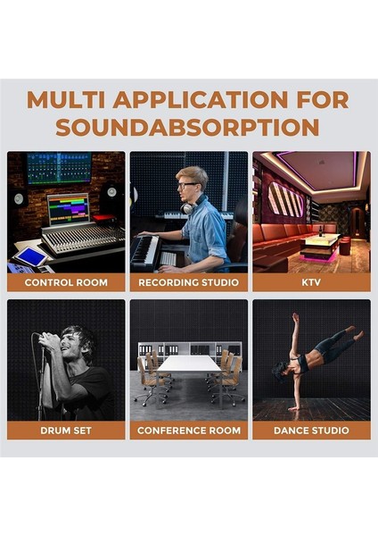 12PCS Akustik Ses Geçirmez Köpük Ses Emici Paneller Studıo Duvarları Için Tavan 2X12X12INCH (Yurt Dışından) indirimleri