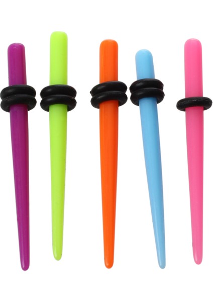 5pcs 10G Renkli Akrilik Kulak Sedye Genişletici Konik Fiş 2 5mm (Yurt Dışından)