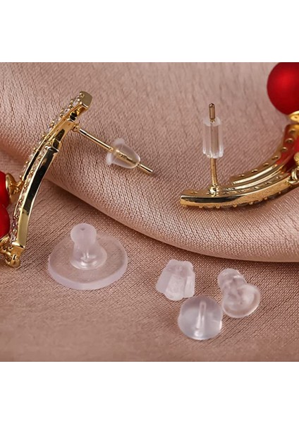 Küpe Silikon Küpe Geri 6 Temiz Kauçuk Küpe Güvenliği Geri Tapa Yedek Kiti (550-600 Pc) (Yurt Dışından) fırsatları