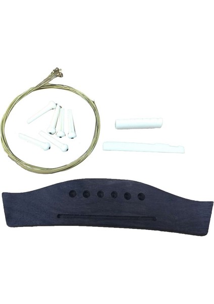 Folk Müzik Ahşap Gitar Pirinç Çelik Dize Gitar Köprüsü Akor Uyuyan Tam Piyano Kodu (Abs Beyaz) (Yurt Dışından)