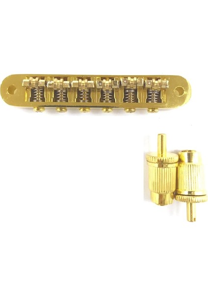 Ayarlanabilir Üst Akor Köprü Top Silindir String Çeken Plaka Sınır Sökü Gitar Köprüsü Lp Top Köprüsü (Altın) (Yurt Dışından)