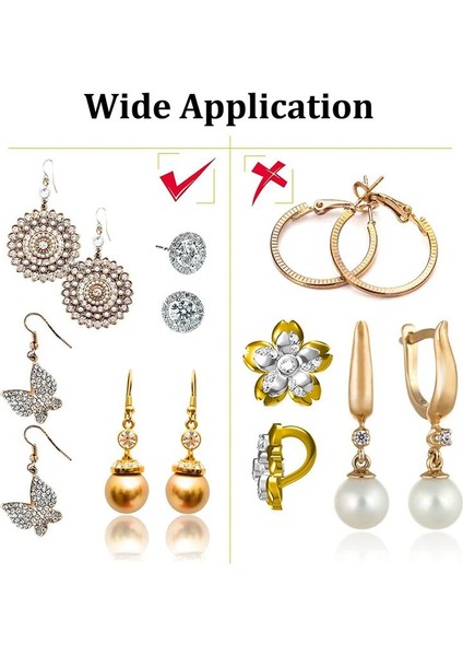 64 Pc Kilitleme Kilitleme Saplama Sırtları Altın Güvenli Silikon Küpe Sırtları Saplama Kulakları Için Değiştirmeler (Yurt Dışından) modelleri