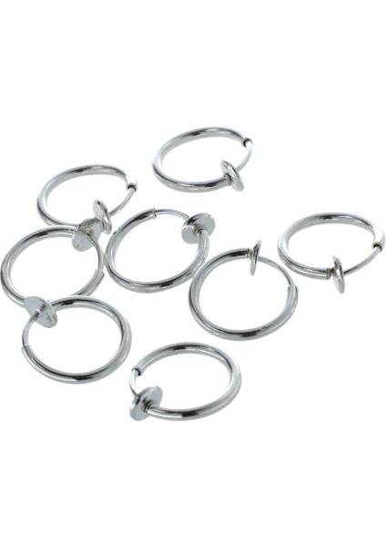 8 Klipli Piercing Burun Dudak Çember Yüzük Küpe (Yurt Dışından)