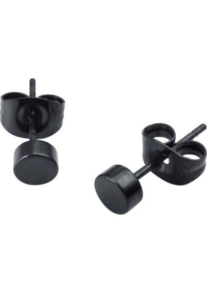 3mm Yuvarlak Kulak Saplamaları 4pcs (2 Çift) - Paslanmaz Çelik - Erkekler Için - Renk Siyah - Hediye Çantası ile (Yurt Dışından) fiyatları