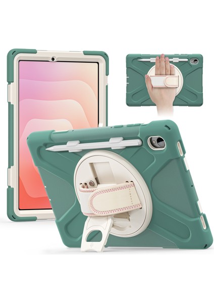Samsung Galaxy Tab S11 Kılıfı Tpu + Pc + Silikon Ayaklı Düşmeye Karşı Dayanıklı Tablet Kılıfı (Yurt Dışından)