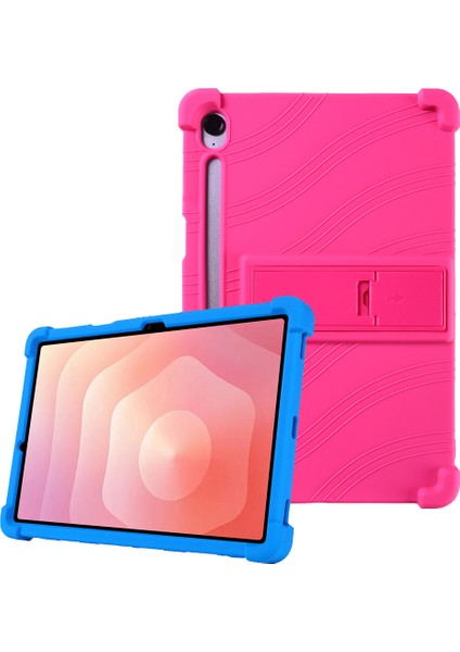 Samsung Galaxy Tab S11 Kılıfı Ayarlanabilir Ayaklı Silikon Tablet Koruyucu Kılıf (Yurt Dışından)