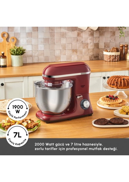 Chefcrafter Stand Mikser Mutfak Şefi 1900W Red fiyatları