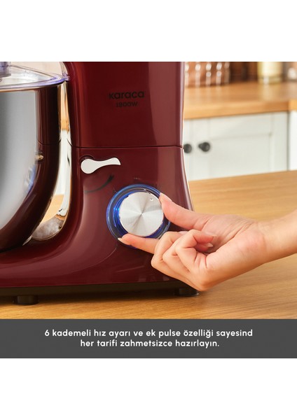 Chefcrafter Stand Mikser Mutfak Şefi 1900W Red fırsatları