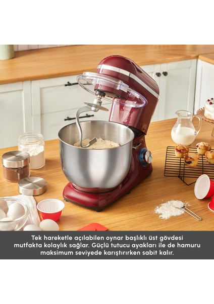 Chefcrafter Stand Mikser Mutfak Şefi 1900W Red indirimleri