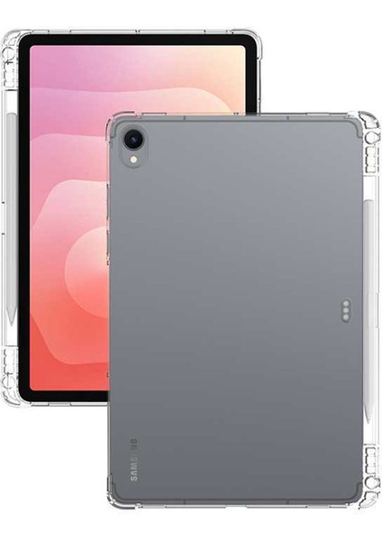 Samsung Galaxy Tab S11 Kılıfı Için Güçlendirilmiş Dört Köşeli Düşmeye Karşı Dayanıklı Şeffaf Tpu Tablet Kılıfı ve Kalem Yuvası (Yurt Dışından)